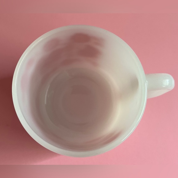 Vintage fireking milk glass mug with Orange Mom logo - vintage sign design - Picture 4 of 5